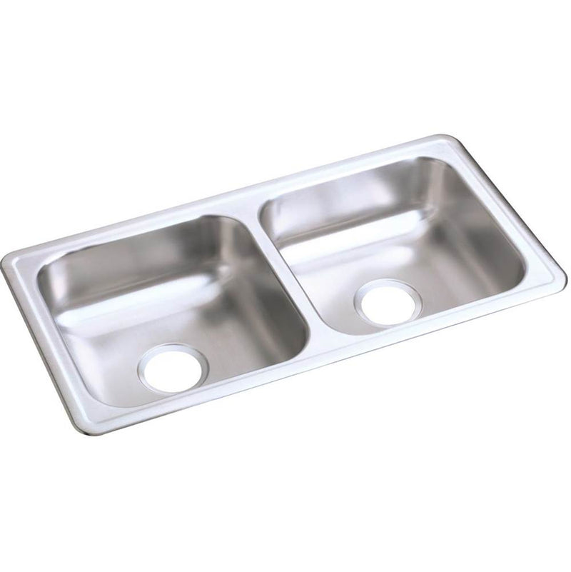 Elkay Dayton Stainless Steel 33'' x 17'' x 6'', Equal Double Bowl Drop-in Sink