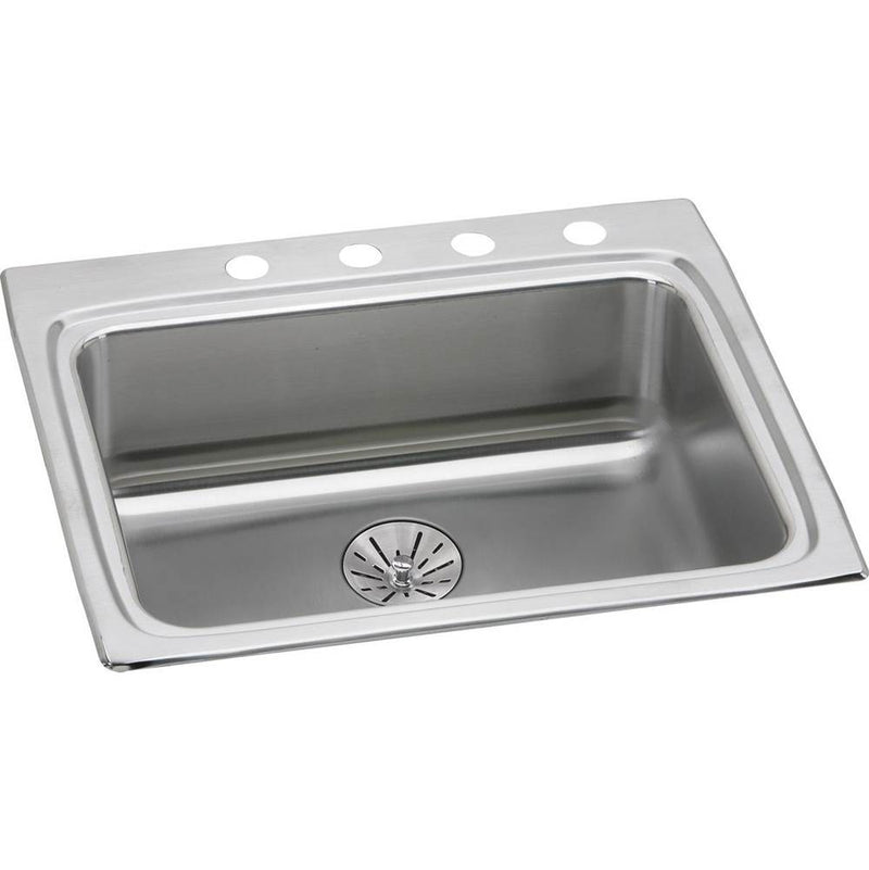 Elkay Lustertone Classic Stainless Steel 25'' x 22'' x 6-1/2'', Single Bowl Drop-in ADA Sink with Perfect Drain