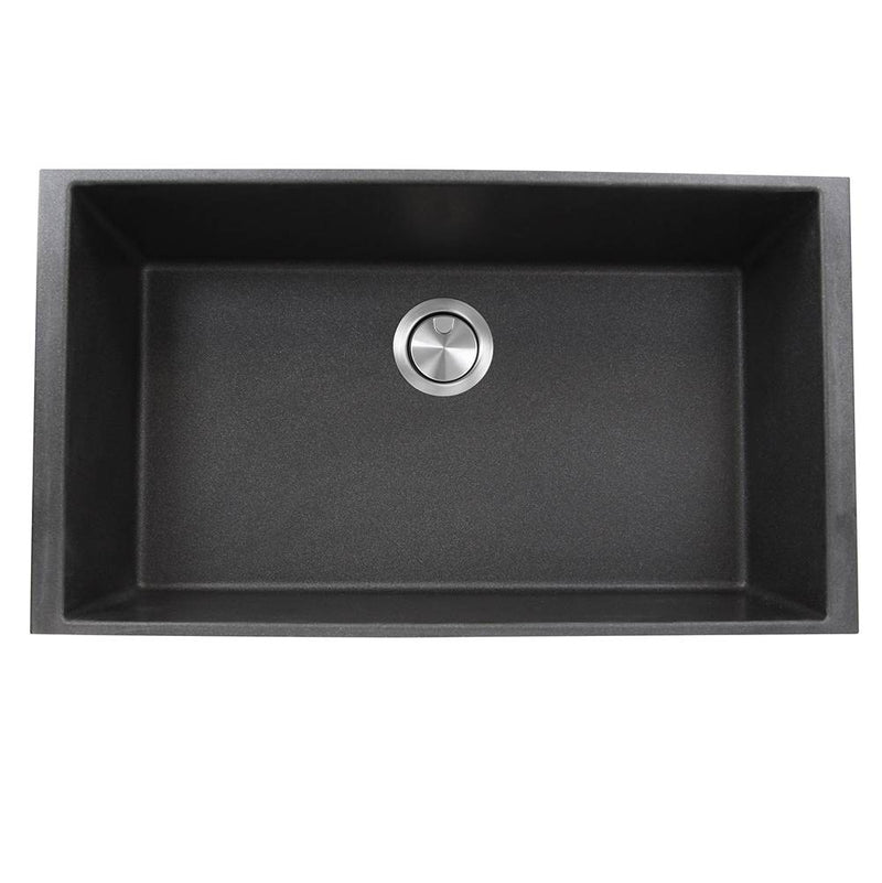 Nantucket Sinks 33-inch Undermount Granite Composite Sink in Black