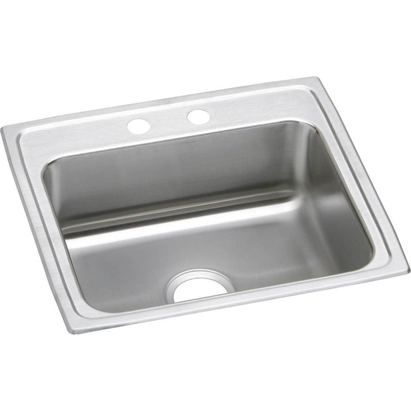 Elkay Lustertone Classic Stainless Steel 22'' x 19-1/2'' x 5'', Single Bowl Drop-in ADA Sink