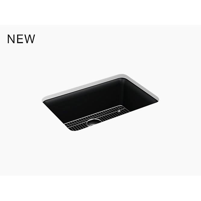 Kohler Cairn® 27-1/2'' x 18-5/16'' x 9-1/2'' Neoroc® undermount single-bowl kitchen sink with rack