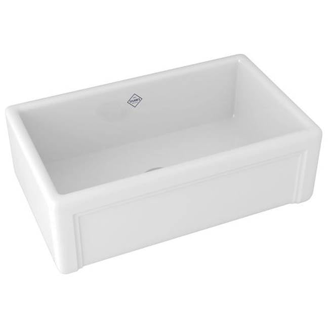 Rohl Egerton™ 30'' Single Bowl Farmhouse Apron Front Fireclay Kitchen Sink