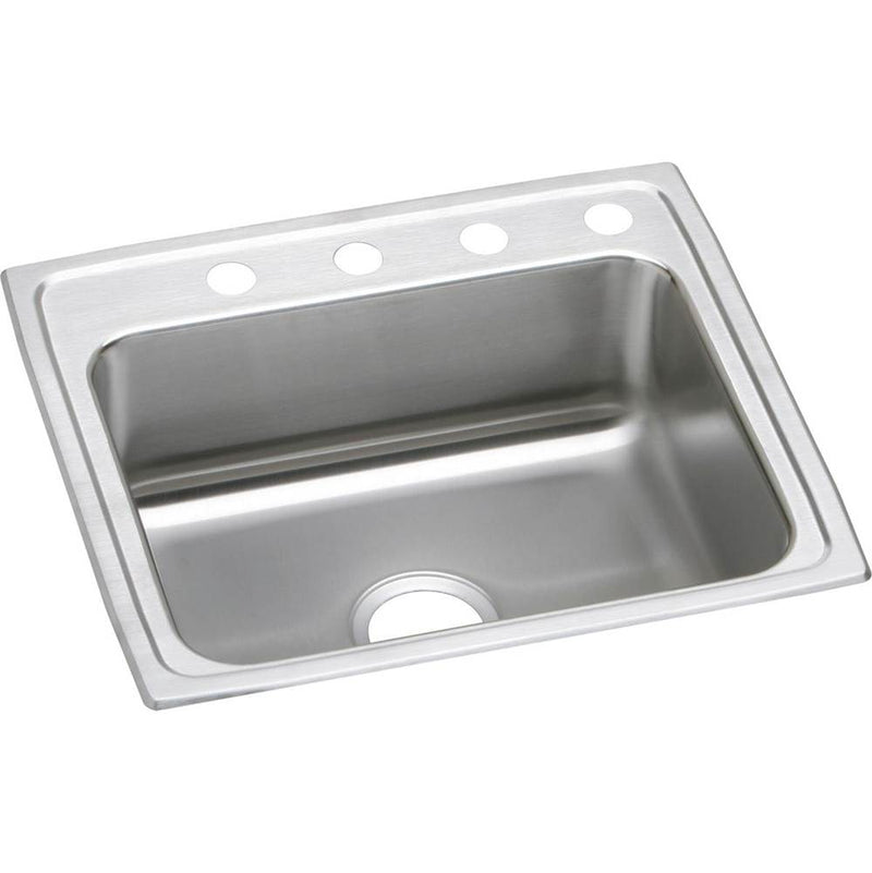 Elkay Lustertone Classic Stainless Steel 25'' x 21-1/4'' x 4'', Single Bowl Drop-in ADA Sink