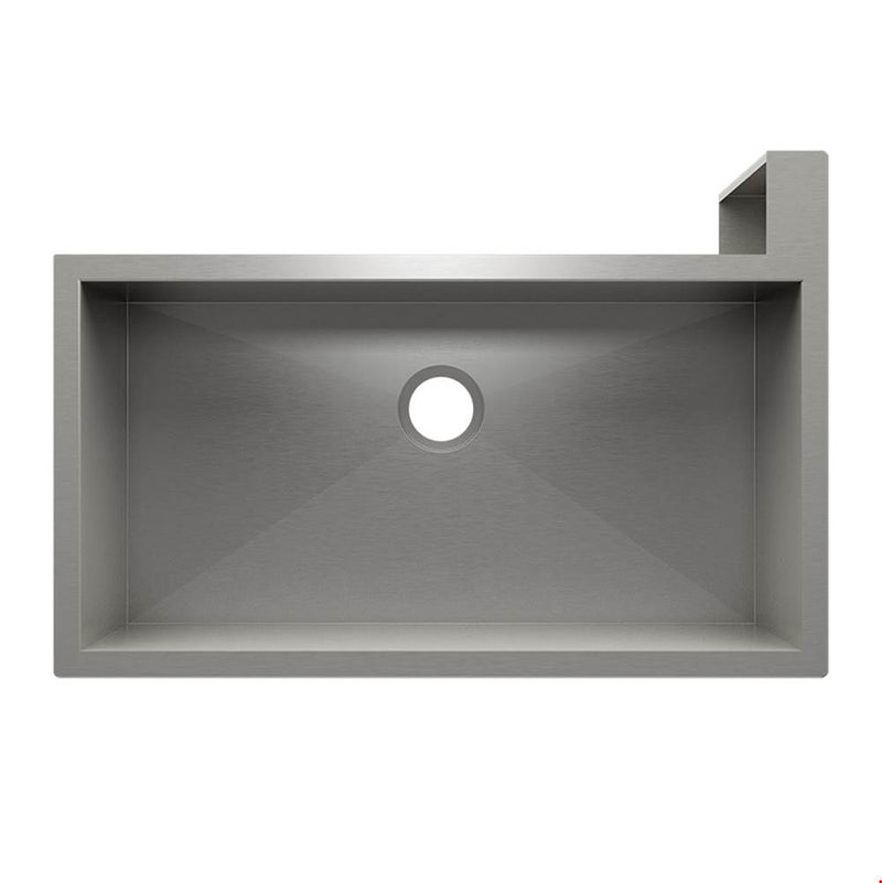 Home Refinements by Julien Socialcorner Sink Undermount Flat Aprons Right Corner, Single 35X18X10