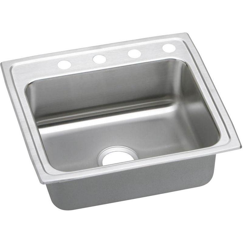 Elkay Lustertone Classic Stainless Steel 25'' x 21-1/4'' x 5'', Single Bowl Drop-in ADA Sink