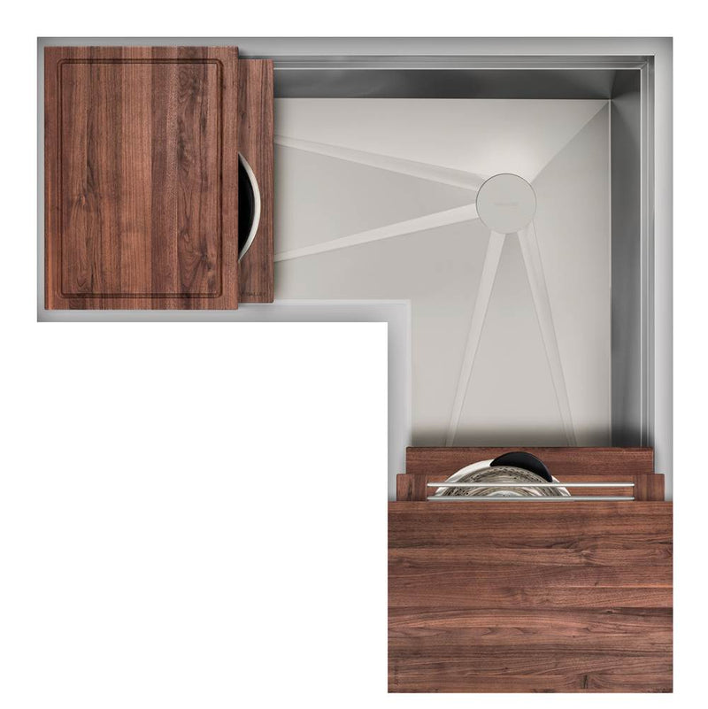 The Galley Ideal Corner Workstation 4X4C with Five Tool Culinary Kit