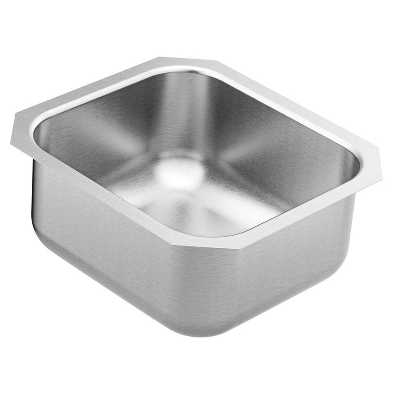 Moen 1800 Series 16.5-inch 18 Gauge Undermount Single Bowl Stainless Steel Kitchen or Bar Sink