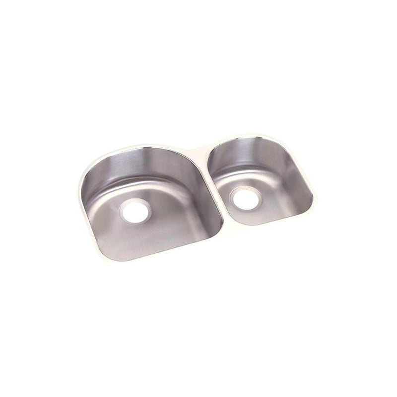Elkay Dayton Stainless Steel 31-1/4'' x 20'' x 8'', Offset 60/40 Double Bowl Undermount Sink