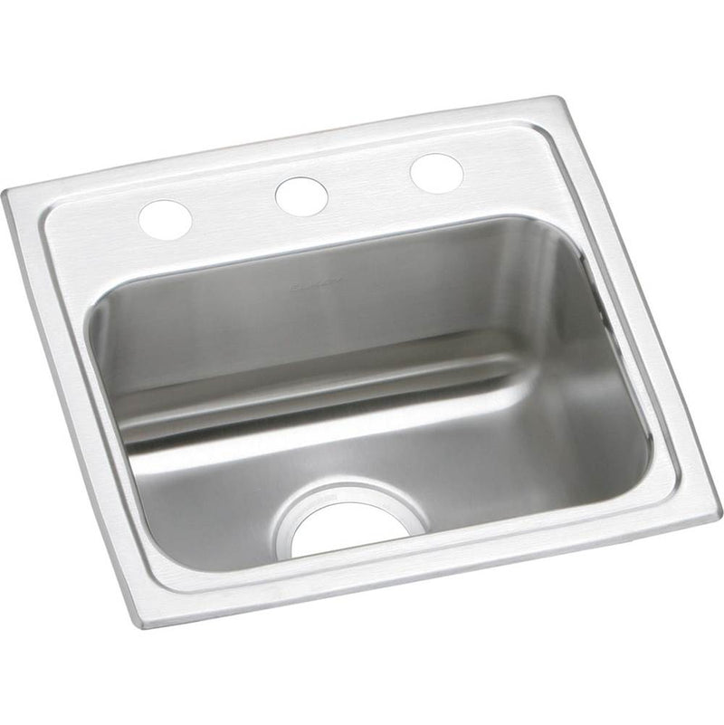 Elkay Lustertone Classic Stainless Steel 17'' x 16'' x 5-1/2'', Single Bowl Drop-in ADA Sink