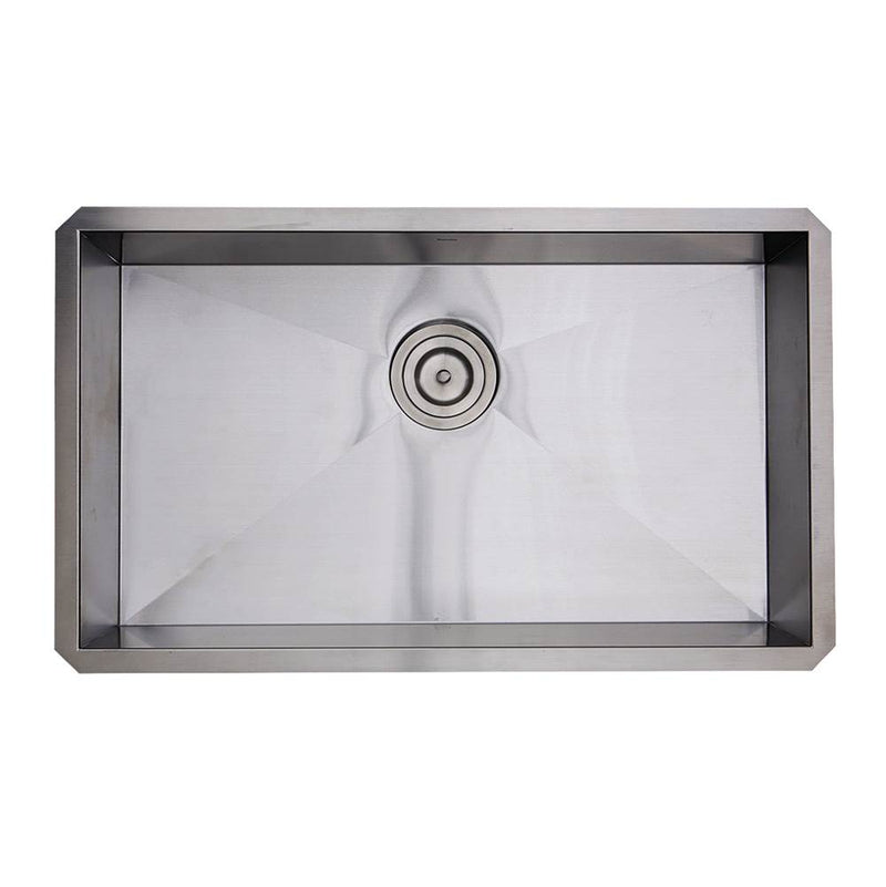 Nantucket Sinks 30-inch Single Bowl Zero Radius ADA Stainless Steel Kitchen Sink