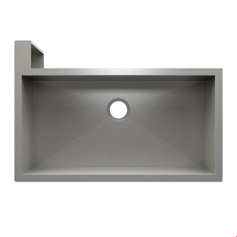Home Refinements by Julien Socialcorner Sink Undermount Flat Aprons Left Corner, Single 35X18X10