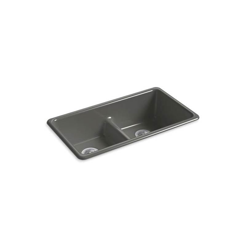 Kohler Iron/Tones® 33'' x 18-3/4'' x 9-5/8'' Smart Divide® top-mount/undermount double-equal kitchen sink
