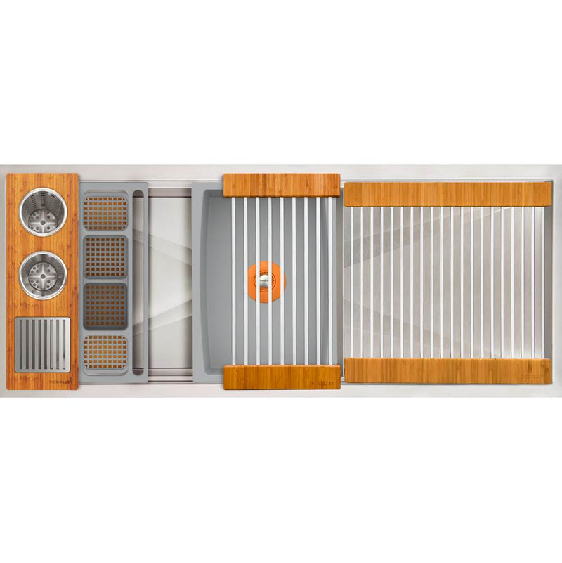 The Galley Ideal WashStation 30S + 18'' DryDock Drain Side, Four Tool Wash Kit, One DryDock Tool
