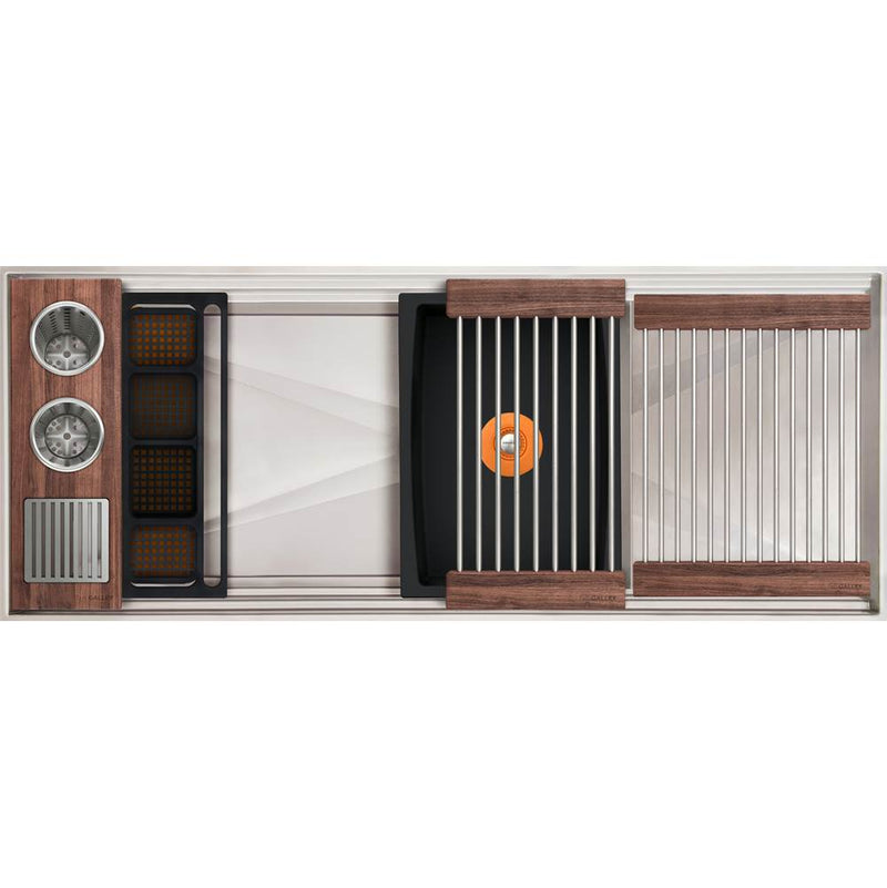 The Galley Ideal ThinTop™ WashStation™ 3S Plus 12'' DryDock® Drain Side, Four Tool Wash Kit, One DryDock Tool