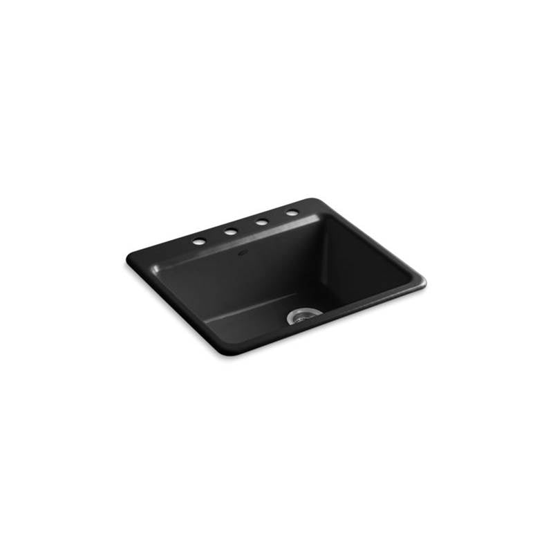 Kohler Riverby® 25'' x 22'' x 9-5/8''top-mount single-bowl kitchen sink with bottom sink rack