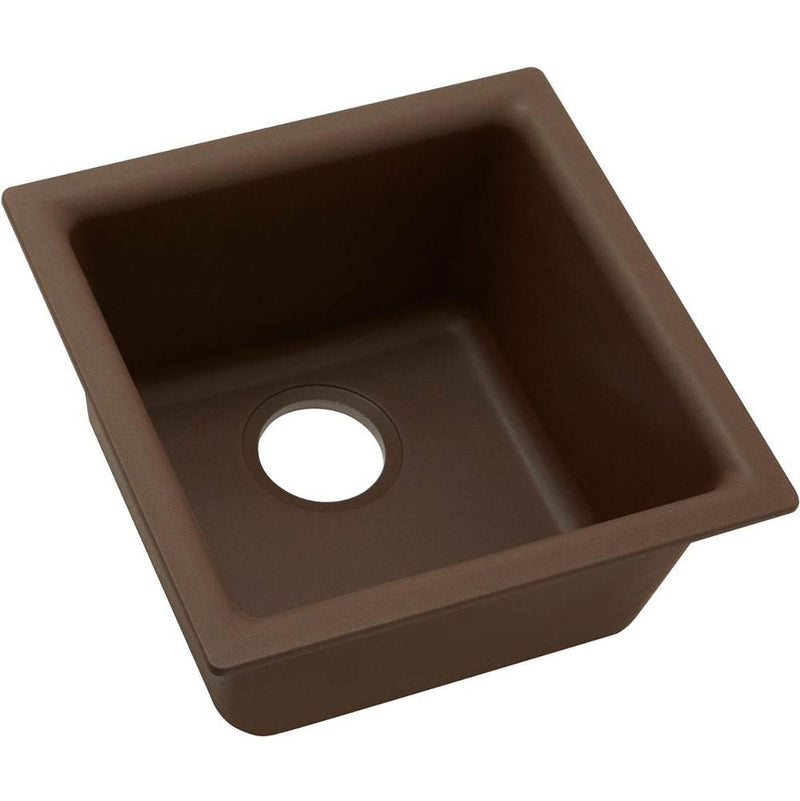 Elkay Quartz Classic 15-3/4'' x 15-3/4'' x 7-11/16'', Single Bowl Dual Mount Bar Sink