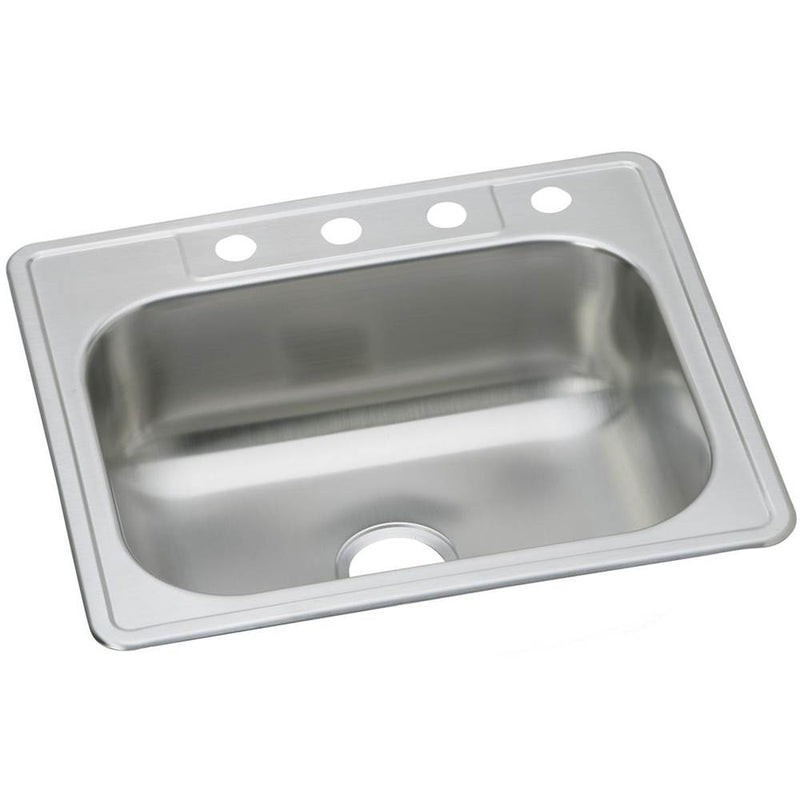 Elkay Dayton Stainless Steel 25'' x 22'' x 8-1/16'', 3-Hole Single Bowl Drop-in Sink (40 Pack)