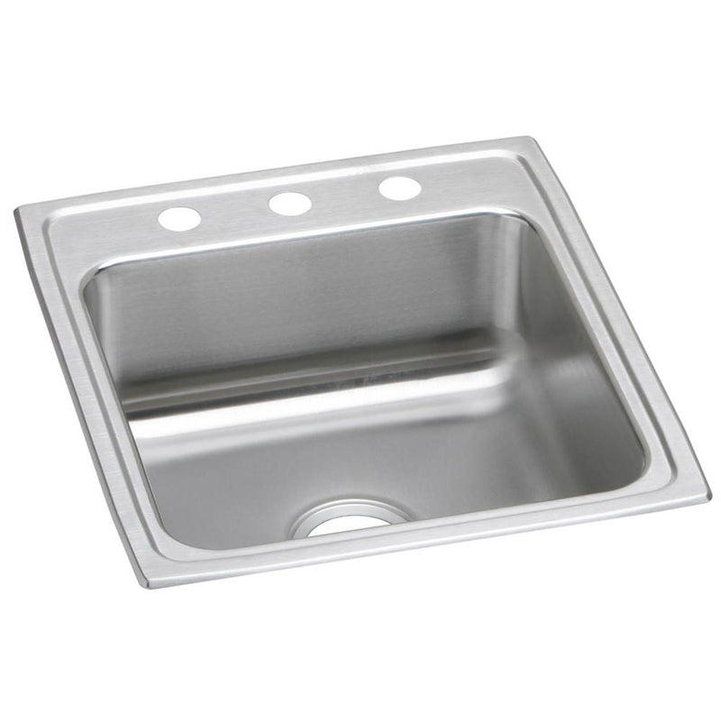Elkay Lustertone Classic Stainless Steel 19-1/2'' x 22'' x 4'', 0-Hole Single Bowl Drop-in ADA Sink