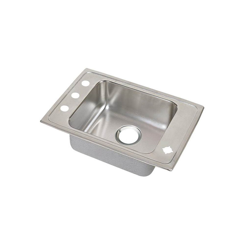 Elkay Lustertone Classic Stainless Steel 31'' x 19-1/2'' x 6'', 2-Hole Single Bowl Drop-in Classroom ADA Sink with Quick-clip SKU: DRKADQ3119602