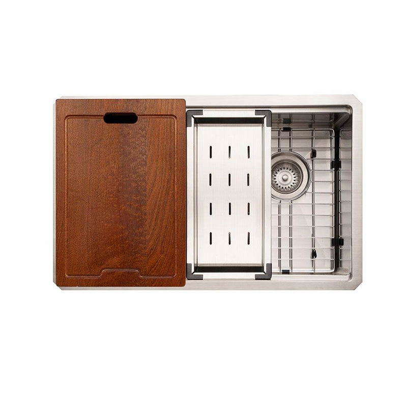 Hamat Single Level Undermount 16GA Stainless Steel Offset Sink