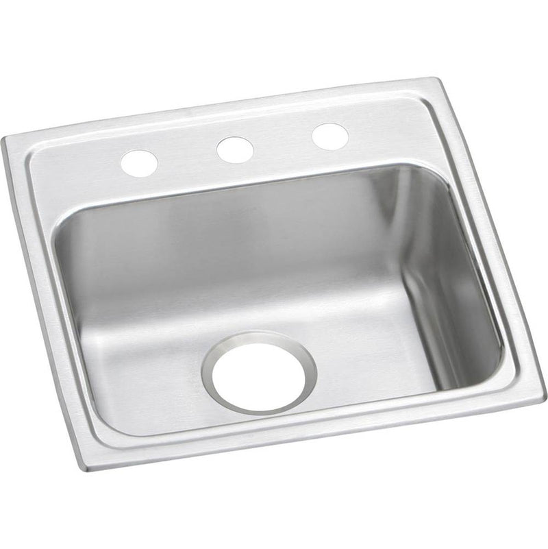 Elkay Lustertone Classic Stainless Steel 19-1/2'' x 19'' x 6-1/2'', 1-Hole Single Bowl Drop-in ADA Sink