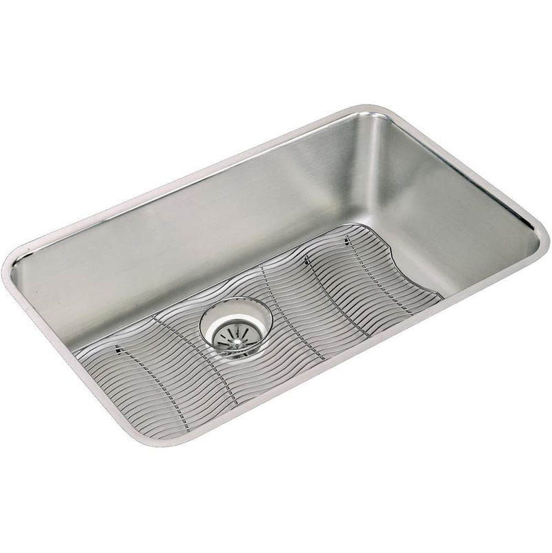 Elkay Lustertone Classic Stainless Steel 30-1/2'' x 18-1/2'' x 10'', Single Bowl Undermount Sink Kit