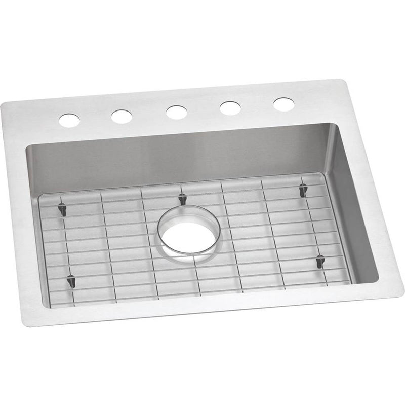 Elkay Crosstown 18 Gauge Stainless Steel 25'' x 22'' x 6'', 5-Hole Single Bowl Dual Mount ADA Sink Kit