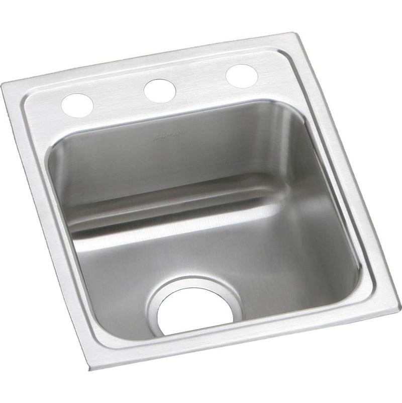 Elkay Lustertone Classic Stainless Steel 13'' x 16'' x 6-1/2'', MR2-Hole Single Bowl Drop-in ADA Sink