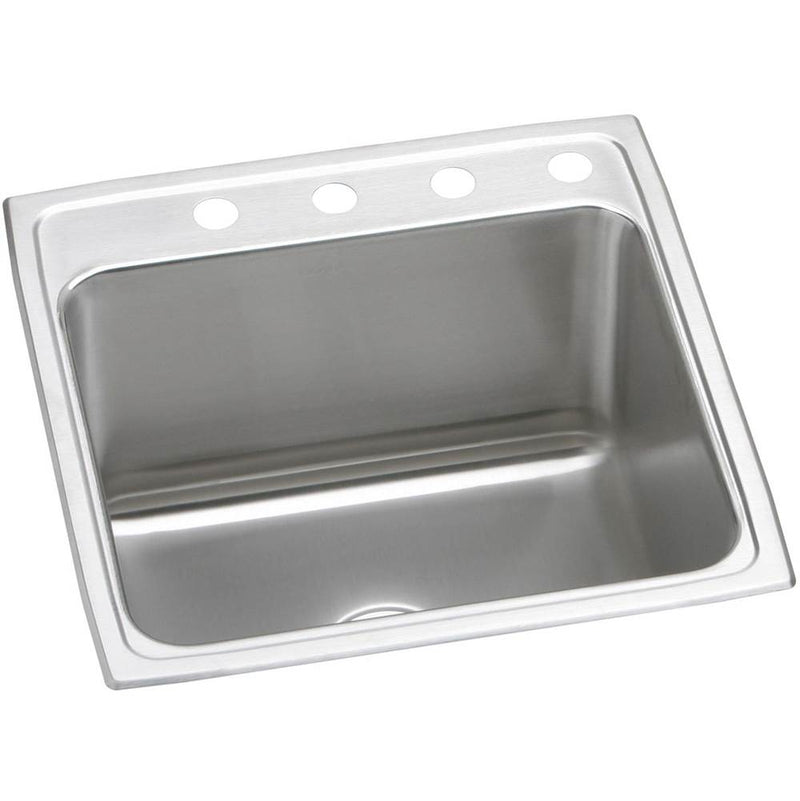 Elkay Lustertone Classic Stainless Steel 22'' x 22'' x 10-1/8'', 4-Hole Single Bowl Drop-in Sink