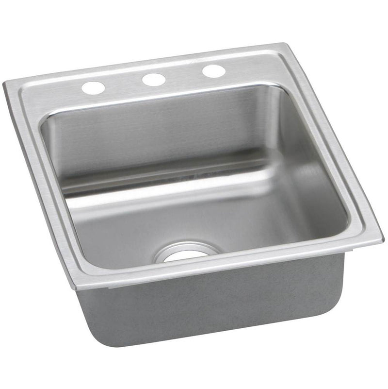 Elkay Lustertone Classic Stainless Steel 19-1/2'' x 22'' x 6-1/2'', Single Bowl Drop-in ADA Sink