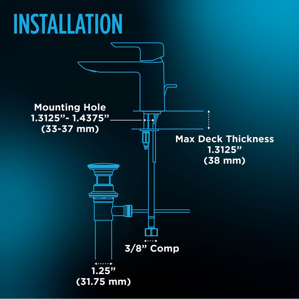 TOTO Oberon® S Single Handle 1.2 GPM High-Efficiency Bathroom Sink Faucet
