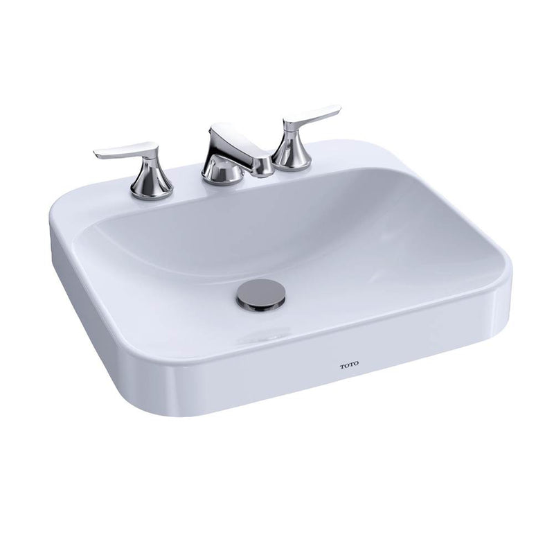 TOTO Toto® Arvina™ Rectangular 20'' Vessel Bathroom Sink With Cefiontect For 8 Inch Center Faucets