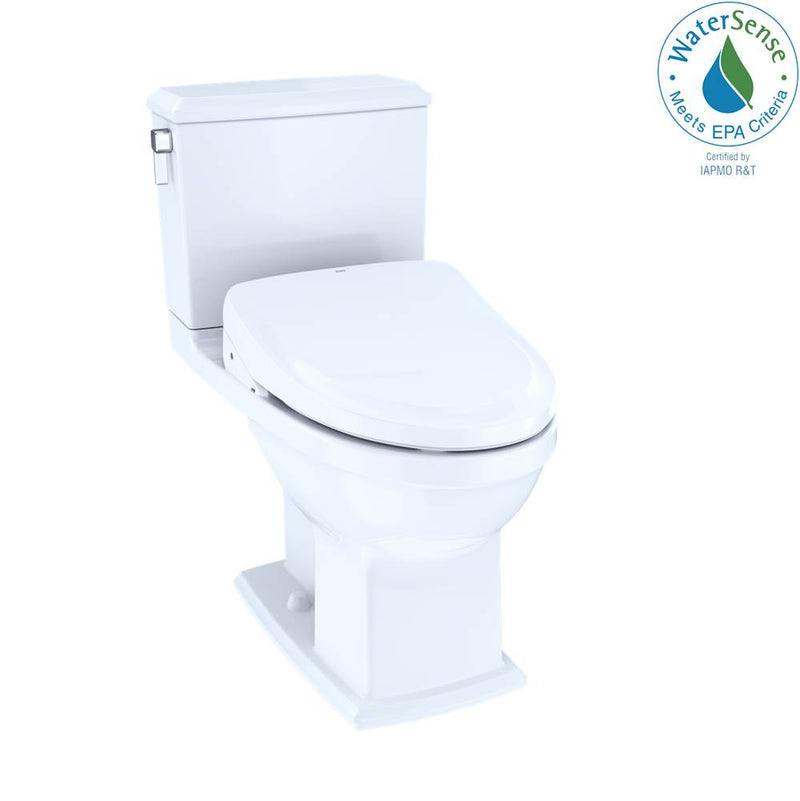 TOTO Toto® Washlet®+ Connelly® Two-Piece Elongated Dual Flush 1.28 And 0.9 Gpf Toilet And Classic Washlet S550E Bidet Seat