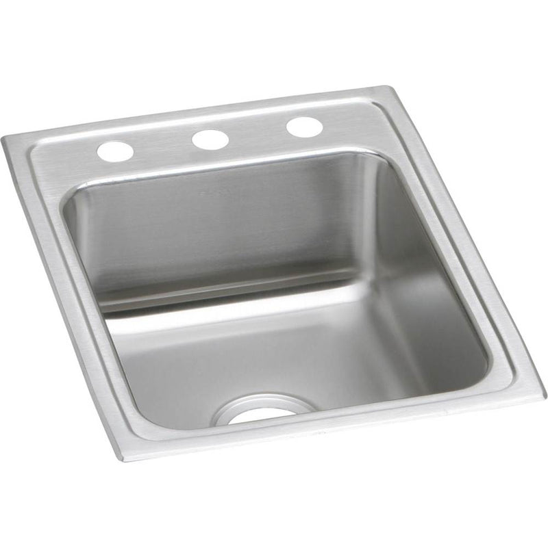 Elkay Lustertone Classic Stainless Steel 17'' x 22'' x 5'', 2-Hole Single Bowl Drop-in ADA Sink
