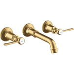 Axor Montreux Wall-Mounted Widespread Faucet Trim with Lever Handles, 1.2 GPM