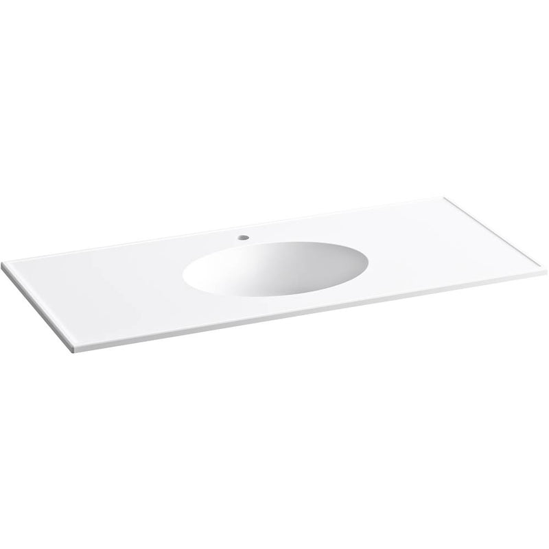 Kohler Ceramic/Impressions® 49'' oval vanity-top bathroom sink with single faucet hole