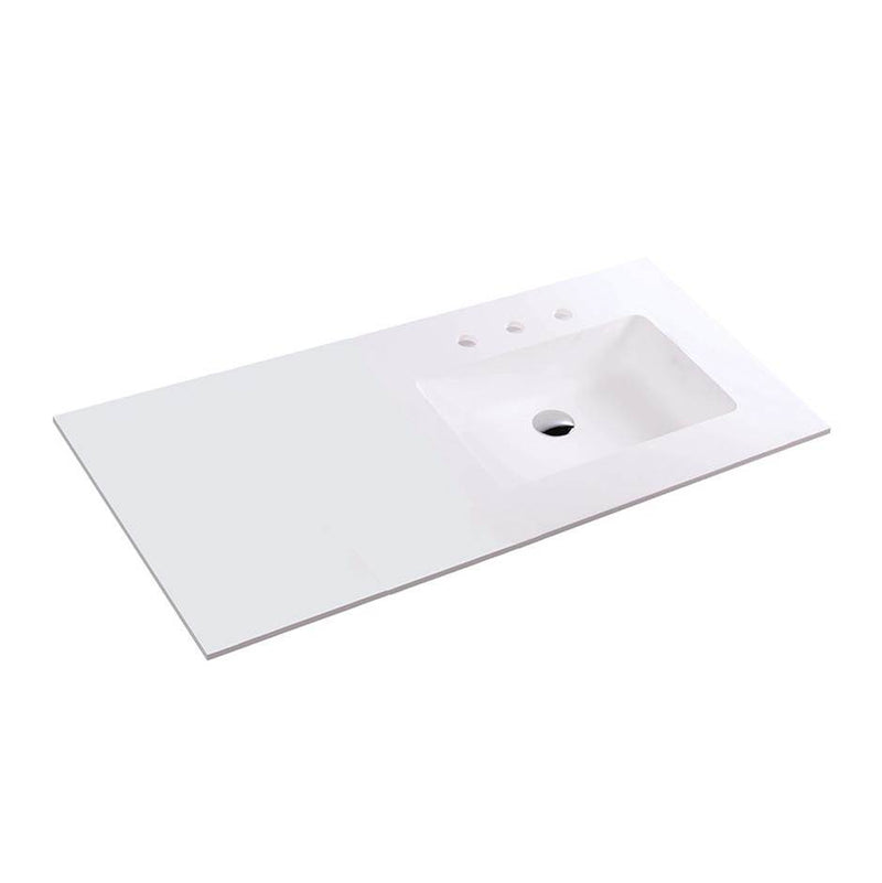 Lacava Vanity top solid surface Bathroom Sink with overflow.
