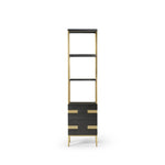 Robern Sendai 20'' X 80'' X 16'' Linen Cabinet In Matte Black Oak With Aged Brass Finish