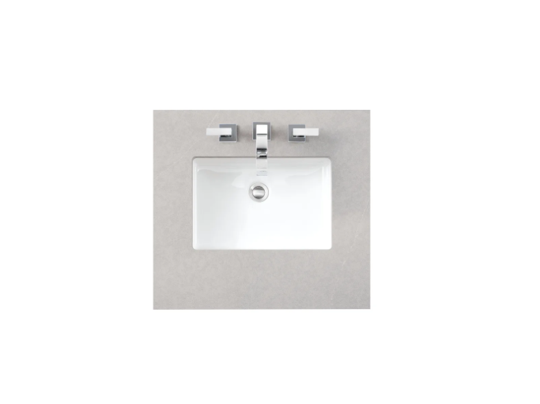 James Martin Vanities 26" Quartz Vanity Top with 1 Undermount Porcelain Sink and 3 Faucet Holes