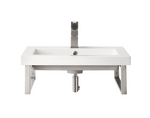 James Martin Vanities Boston 39-3/8" Rectangular Porcelain Console Bathroom Sink with Overflow and Single Faucet Hole