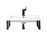 James Martin Vanities Boston 39-3/8" Rectangular Porcelain Console Bathroom Sink with Overflow and Single Faucet Hole
