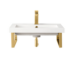 James Martin Vanities Boston 39-3/8" Rectangular Porcelain Console Bathroom Sink with Overflow and Single Faucet Hole