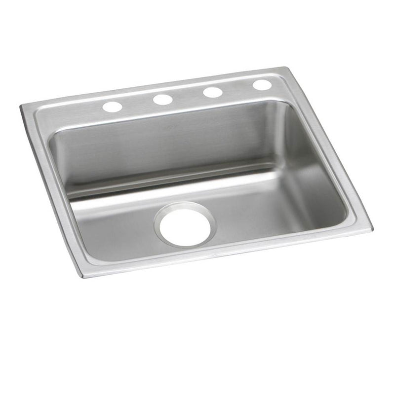 Elkay Lustertone Classic Stainless Steel 22'' x 22'' x 6-1/2'', 0-Hole Single Bowl Drop-in ADA Sink