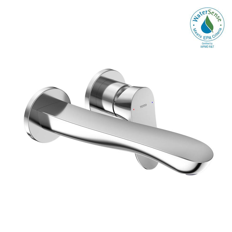 TOTO GO 1.2 GPM Wall-Mount Single-Handle L Bathroom Faucet with COMFORT GLIDE Technology